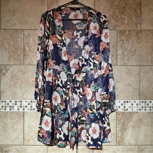 Lulus Floral Wrap dress S